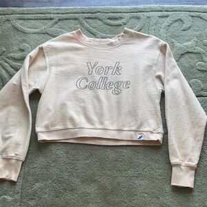 York College of PA Yellow Graphic Logo College University Cropped Long Sleeve